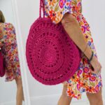 Sac Rond en Paille Fil Lurex