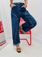 Jean Coupe Wide Leg - Détail Clou