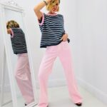 Pull sans manches rayé