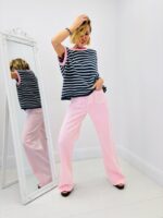 Pull sans manches rayé