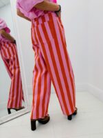 Pantalon Toile De Jean À Rayures Orange – Image 3