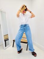 Chemise Blanche Brodée Ton Sur Ton – Image 3