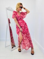Robe Longue Fluide À Imprimé Floral