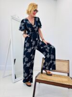 Combinaison Longue Fluide Imprimé Graphique