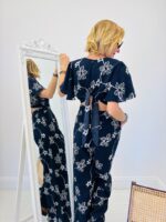 Combinaison Longue Fluide Imprimé Graphique – Image 5