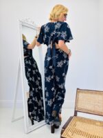 Combinaison Longue Fluide Imprimé Graphique – Image 6