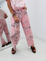 Pantalon toile de Jean motif bandana