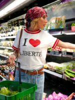 T-shirt Message Iconique Cœur Liberté Marque Maison 7577 – Image 5