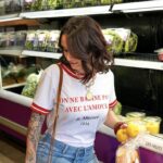 T-shirt Message Littéraire Contrasté Marque Maison 7577