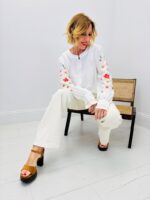 Chemise Blanc Détail Fleurs – Image 3