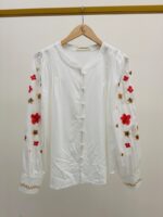 Chemise Blanc Détail Fleurs – Image 2