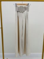 Pantalon Large Écru Rayé – Image 2