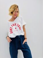 T-shirt Col V 'Don't Talk to Me'