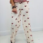 Pantalon Imprimé Écré - Marque ANGE