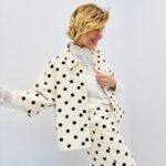 Veste Courte À Pois En Coton