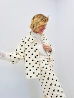 Veste Courte À Pois En Coton