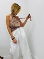 Top Dos Nu Motif Pois