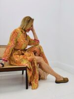 Robe Imprimée Avec Ceinture - Marque GOA – Image 3