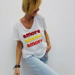 T-shirt Col V Amore