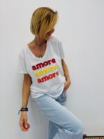 T-shirt Col V Amore