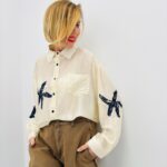 Chemise matière brillante