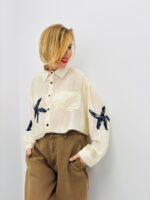 Chemise matière brillante