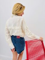 Chemise Romantique En Coton Brodé À Col Volanté – Image 5