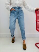 Jean Mom Fit Bleu