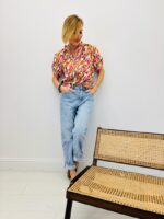 Chemise Fluide À Imprimé Floral Et Décolleté Croisé – Image 3