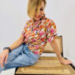 Chemise Fluide À Imprimé Floral Et Décolleté Croisé