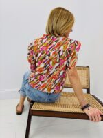 Chemise Fluide À Imprimé Floral Et Décolleté Croisé – Image 4