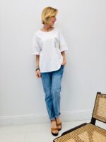 T-shirt détail crochet – Image 3