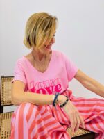 T-shirt Col V Motif Love – Image 4