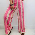 Pantalon Large Esprit Missoni En Maille Crochet Rayée - Marque Les Acolytes