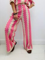 Pantalon Large Esprit Missoni En Maille Crochet Rayée - Marque Les Acolytes