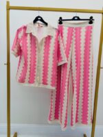 Pantalon Large Esprit Missoni En Maille Crochet Rayée - Marque Les Acolytes – Image 2