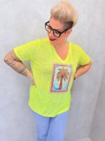 T-shirt Palmiers Col V – Image 4