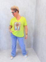 T-shirt Palmiers Col V