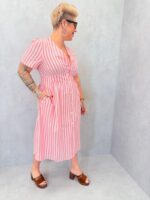 Robe Midi Rayée en Coton – Image 2