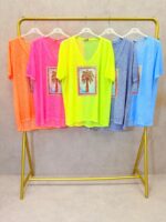 T-shirt Palmiers Col V – Image 2