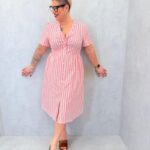 Robe Midi Rayée en Coton