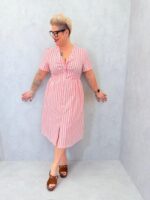 Robe Midi Rayée en Coton