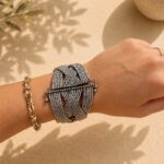 Bracelet tressé argenté