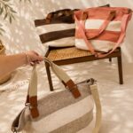 Sac toile rayé