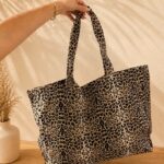 Sac cabas motif léopard