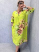 Robe fleurie en lin