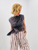 Top noué motif pois