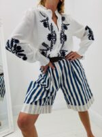 Chemise brodée Bleu marine – Image 5