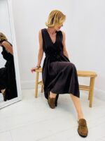 Robe évasée avec ceinture – Image 3