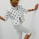 Veste blazer à pois
